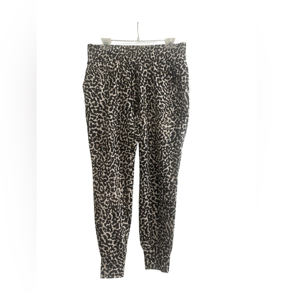 Cabi Leopard Print Jogger Pants with Wide Waistband